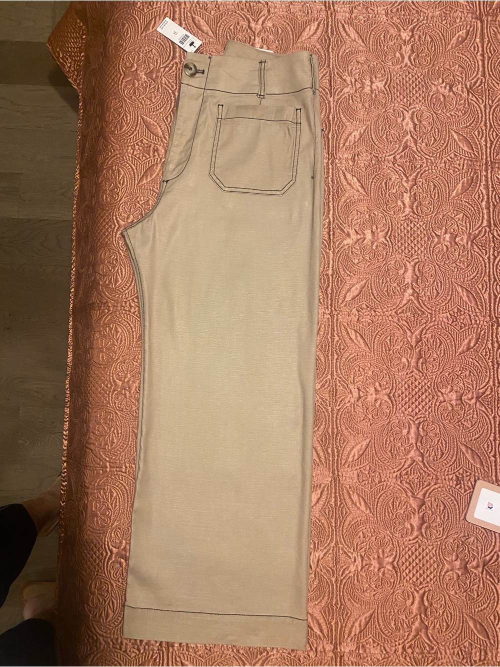 Anthropologie Wide-Leg Pants in Beige Maeve